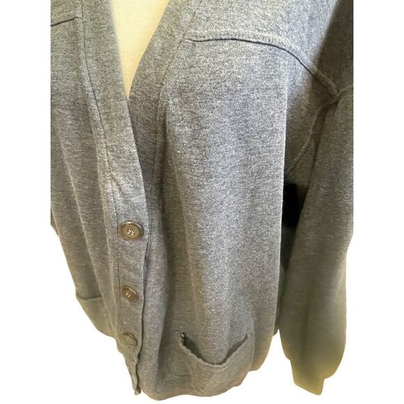 Cascade Blues Gray Long Sleeve V-Neck Button Front Cardigan Size X-Large-EUC - Picture 6 of 10